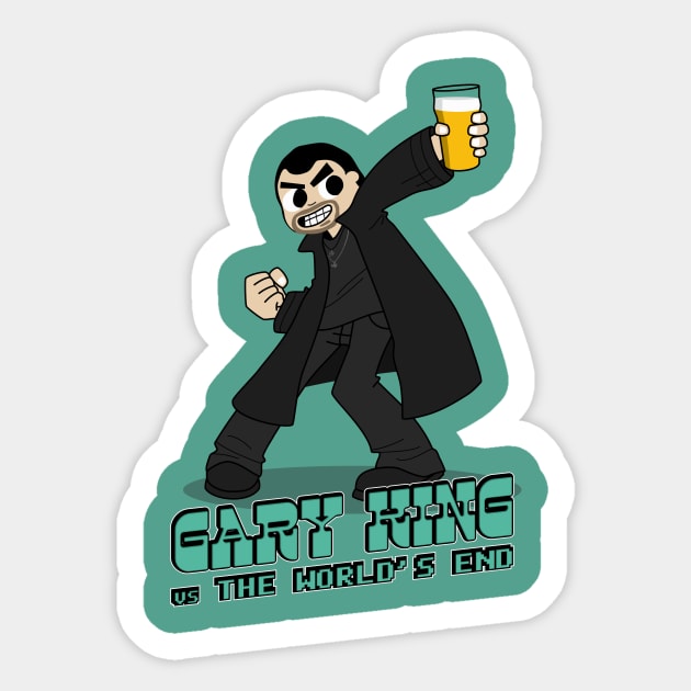 Gary King vs The World's End Sticker by Byway Design